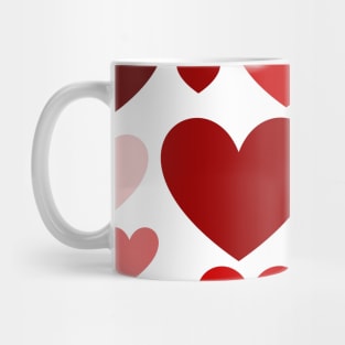 Christmassy Red Love Hearts Romantic Mug